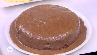 كيكة بصوص الشيكولاتة والموز نجلاء الشرشابي 