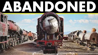 why hundreds of steam trains were abandoned in the bolivian desert