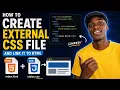 How To Create and Link an External CSS File to HTML Beginner Tutorial