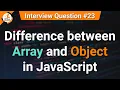 Difference between Array and Object JavaScript Tutorials in Hindi Interview Question