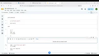 Google Colab Python User Input input Function