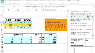 Binary and Integer Programming with Spreadsheets MS Excel - Part 1