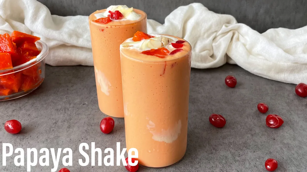 PAPAYA SHAKE   Papaya Shake Recipe   Papaya Smoothie   Best Bites