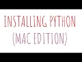 Installing Python TensorFlow on Mac