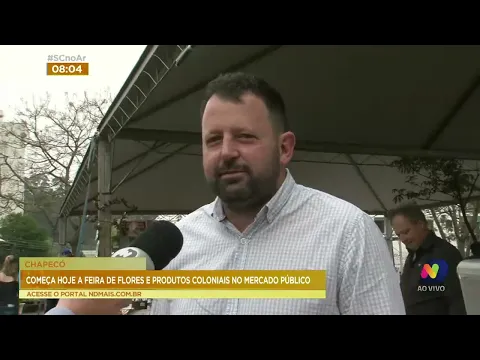 Feira de flores e produtos coloniais começa nesta sexta-feira, em Chapecó