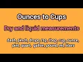 How Many OZ in a Cup Ounces in a Cup Ounce to Tsp Tbsp Gram pound Ml liter FooD HuT