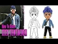 how to draw and coloring xxxtentacion easy step by step