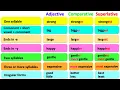 COMPARATIVE SUPERLATIVE ADJECTIVES English grammar Learn the rules with examples