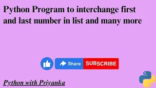 2 12 Program to interchange first and last element and rest
