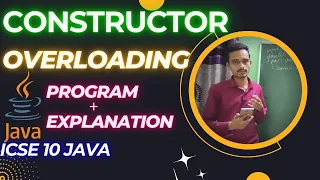 constructor overloading constructors computer application icse java class 10 padhaikrlo