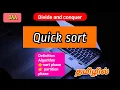 part-1-Quick sort-definition algorithm Tamil