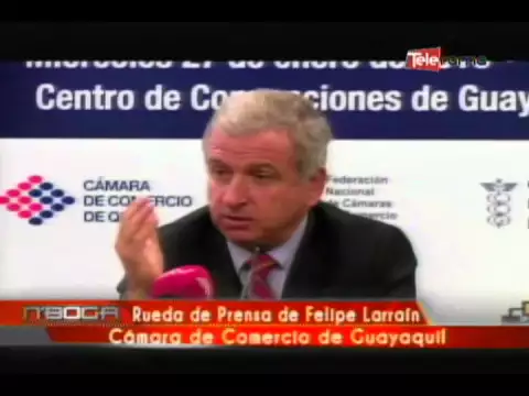Rueda de prensa de Felipe Larraín Cámara de Comercio de Guayaquil