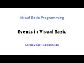 Events in Visual Basic Exercises