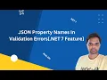JSON Property Names In Validation Errors NET 7 Feature