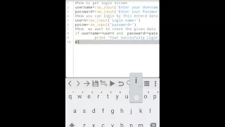 Simple python script for login and password