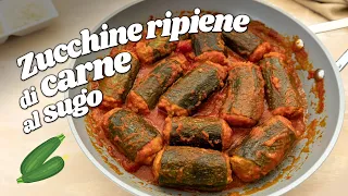 ZUCCHINE RIPIENE DI CARNE AL SUGO Ricetta Facile - Fatto in Casa da Benedetta