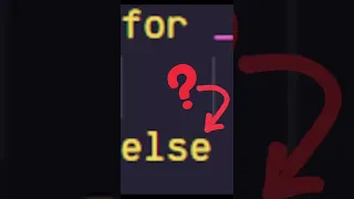 FOR Loops With ELSE Statements