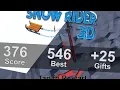 SNOW RIDER 3D 376 SCORE DEATH