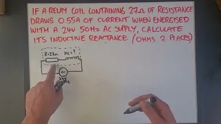 Calculating the inductive reactance of a relay coil