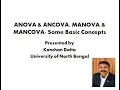 ANOVA ANCOVA MANOVA MANCOVA - Basic Conceptions