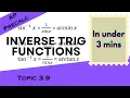 Inverse Trig Functions in Under 3 mins AP Precalculus Unit 3 Topic 3 9