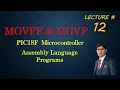 MOVFF MOVF Instructions in PIC microcontroller Assembly Language Programs