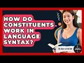 How Do Constituents Work In Language Syntax - The Daily Definition