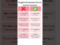 English Grammar Errors and correction
