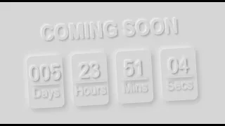 Responsive coming soon page with neumorphism design with HTML CSS and JAVASCRIPT