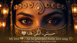 يا حبيبي     أغنية حب عربية من الذكاء الاصطناعي                         كلمات كاملة      دندنها