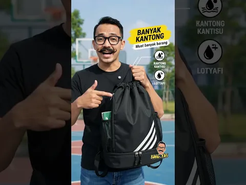 Tas Serut Olahraga Ransel Waterproof Tempat Sepatu Futsal Gym Basket Voli Pria Wanita Multifungsi