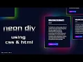 CSS Glowing Gradient Border Effects Html CSS
