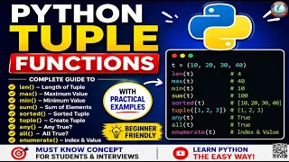Python Tuple Functions Explained len max min sum sorted tuple Python Tutorial