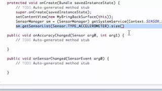 Android Application Development Tutorial 126 Setting up Sensor Manager