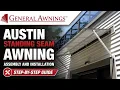 Austin Standing Seam Awning assembly and installation