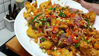cobain ayam goreng tepung sambel begini