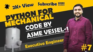 ASME Pressure Vessel Design by python Python for mechanical engineer Python Basic Tutorial