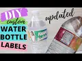 HOW TO MAKE YOUR OWN CUSTOM WATER BOTTLE LABELS FREE ON CANVA Updated Slower Tutorial