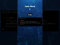Hello World in C