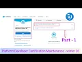 Platform Developer Certification Maintenance Winter 26 Part 1 Salesforce Update Guide