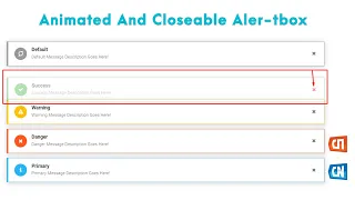 Alert notification using html CSS JavaScript With Source Code