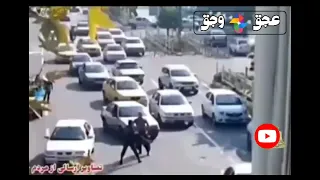 درگیری مامور انتظامی با ارازل اوباش پلیس حرفه ای ایرانی که با دفاع شخصی تارومار کرد 