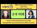 Wipro Automation Interview Question Answers Selenium Java Software Testing - 01