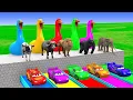 Download Lagu 5 Giant Duck Game,Super Mario ,Tiger, Cow,Lion,Paint Wild Animals Crossing Fountain Animation