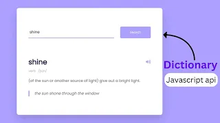Dictionary HTML CSS JS Javascript API