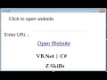 Open URL link in chrome using vb net c Click to open url Enter url to open web browser