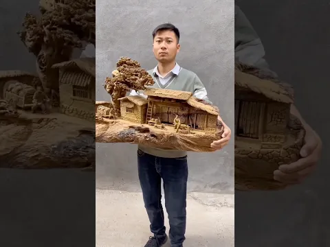 The Most Impressive Wooden House Craft! 🪵🏡 #Handmade #art #skill