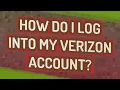 How do I log into my Verizon account