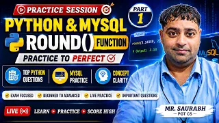 Python MySQL ROUND Part1 Function Practice Session Exam Oriented Questions