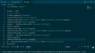 Python tkinter GUI sum of two value